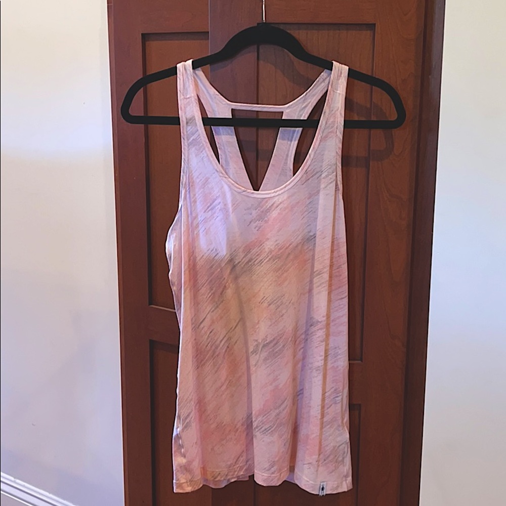 Smartwool Women's Light Pink Marble Racerback Tank Top